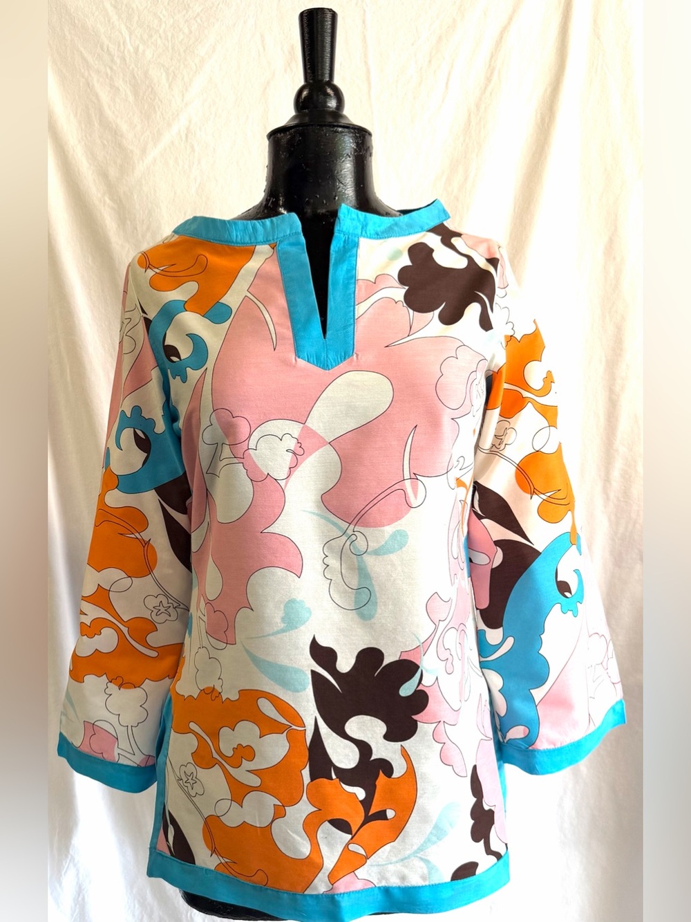 FLOAT brand Pucci inspired Printed Tunic Top size SMALL